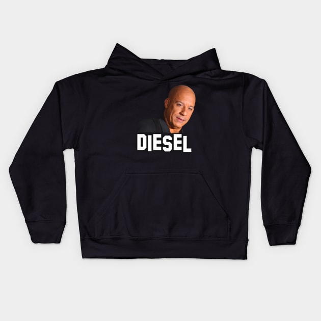 Vin Diesel | Star of blockbuster action movies | Diesel | Digital art #14 Kids Hoodie by Semenov